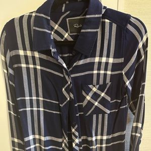 The Hunter shirt from Rails features a soft plaid fabrication.